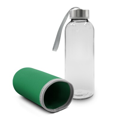 Glass bottle with a cover